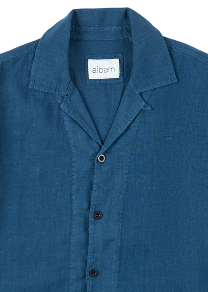 Linen Holland Shirt In Indigo
