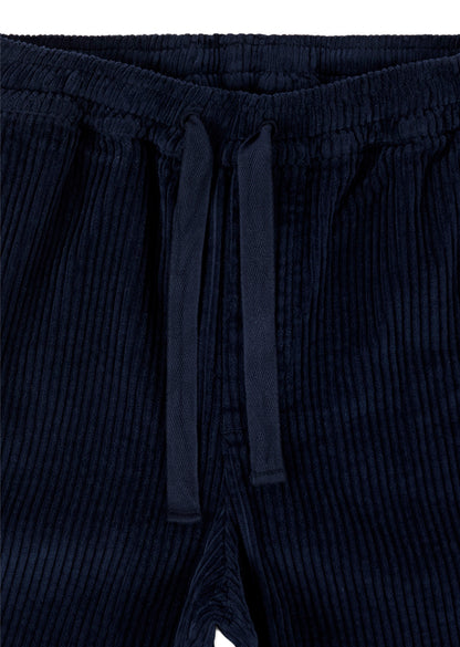Cord Judd Drawstring Trouser in Dark Navy