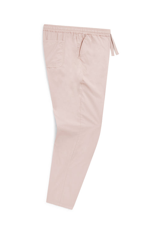 Poplin Drawstring Trouser in Washed Pink