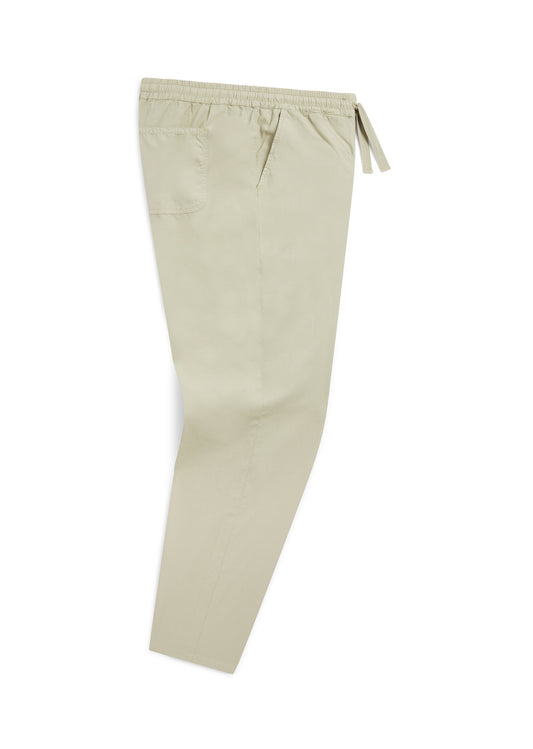 Poplin Drawstring Trouser in Eucalyptus