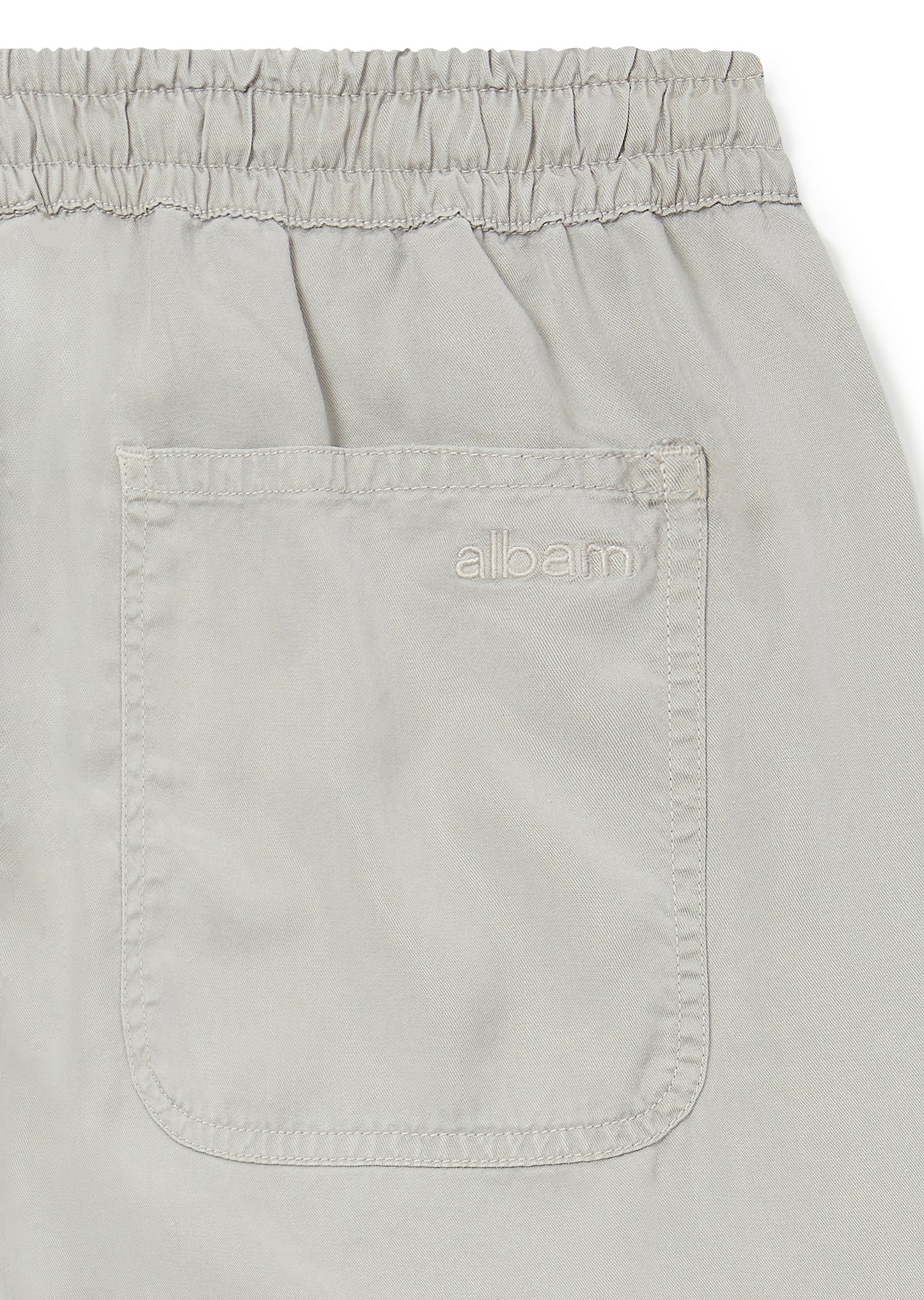 Judd Drawstring Trouser in Light Grey