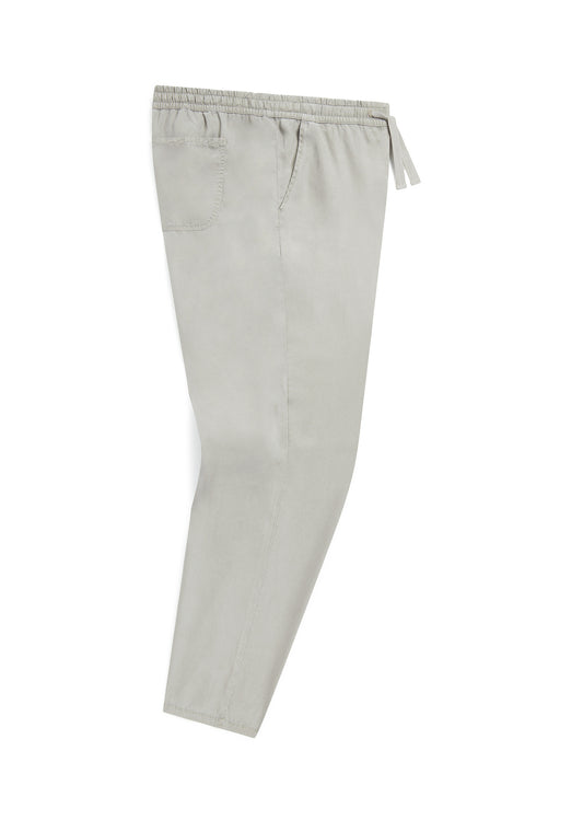 Judd Drawstring Trouser in Light Grey