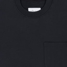 Woven Pocket Sweatshirt in Black