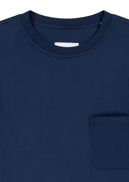 Woven Pocket T-Shirt in Navy