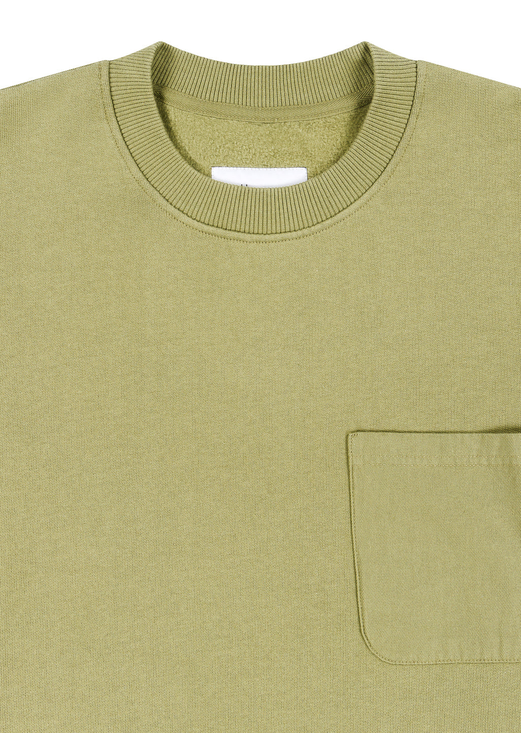 Woven Pocket Sweatshirt in Khaki