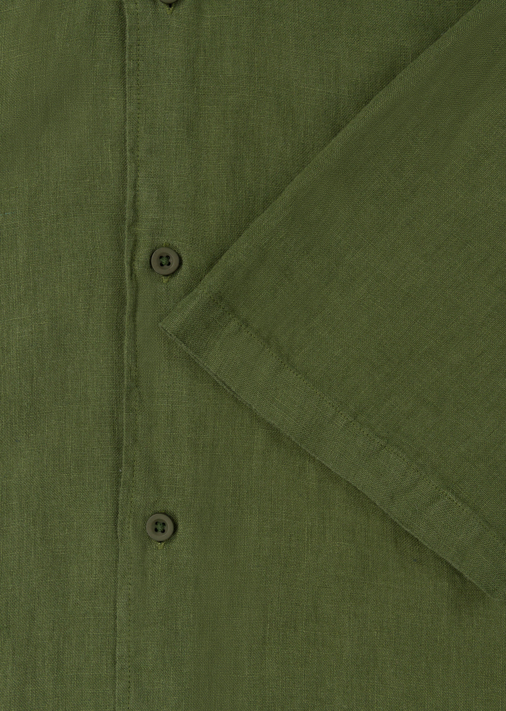 Short Sleeve Linen Shirt in Khaki