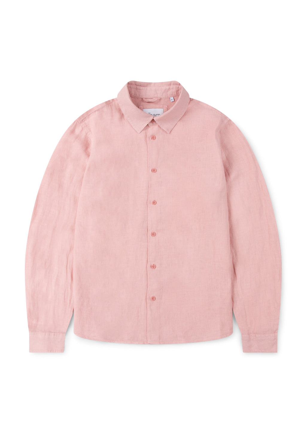 Long Sleeve Linen Shirt in Dusky Pink