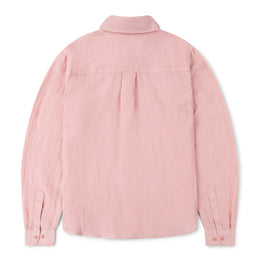 Long Sleeve Linen Shirt in Dusky Pink