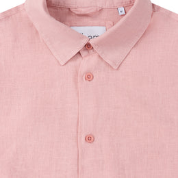 Long Sleeve Linen Shirt in Dusky Pink