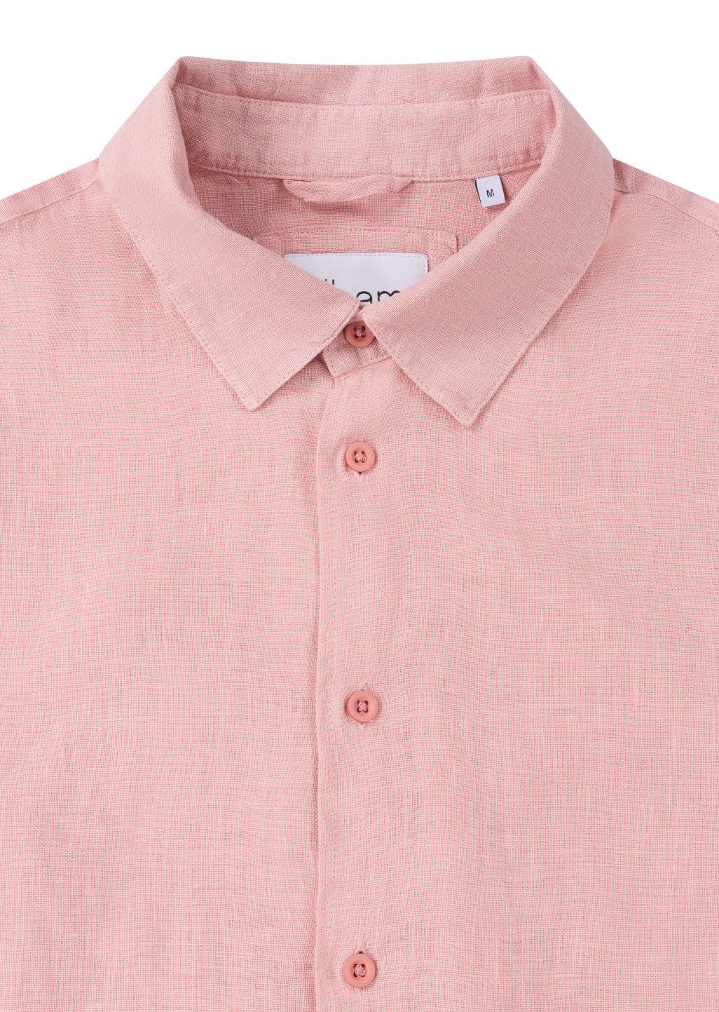 Long Sleeve Linen Shirt in Dusky Pink