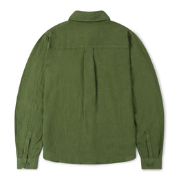 Long Sleeve Linen Shirt in Khaki