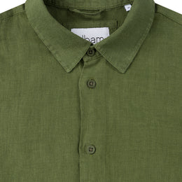 Long Sleeve Linen Shirt in Khaki