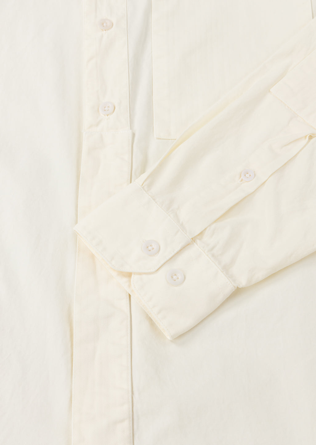 Patchwork Long Sleeve Shirt in Off-White – albam Clothing