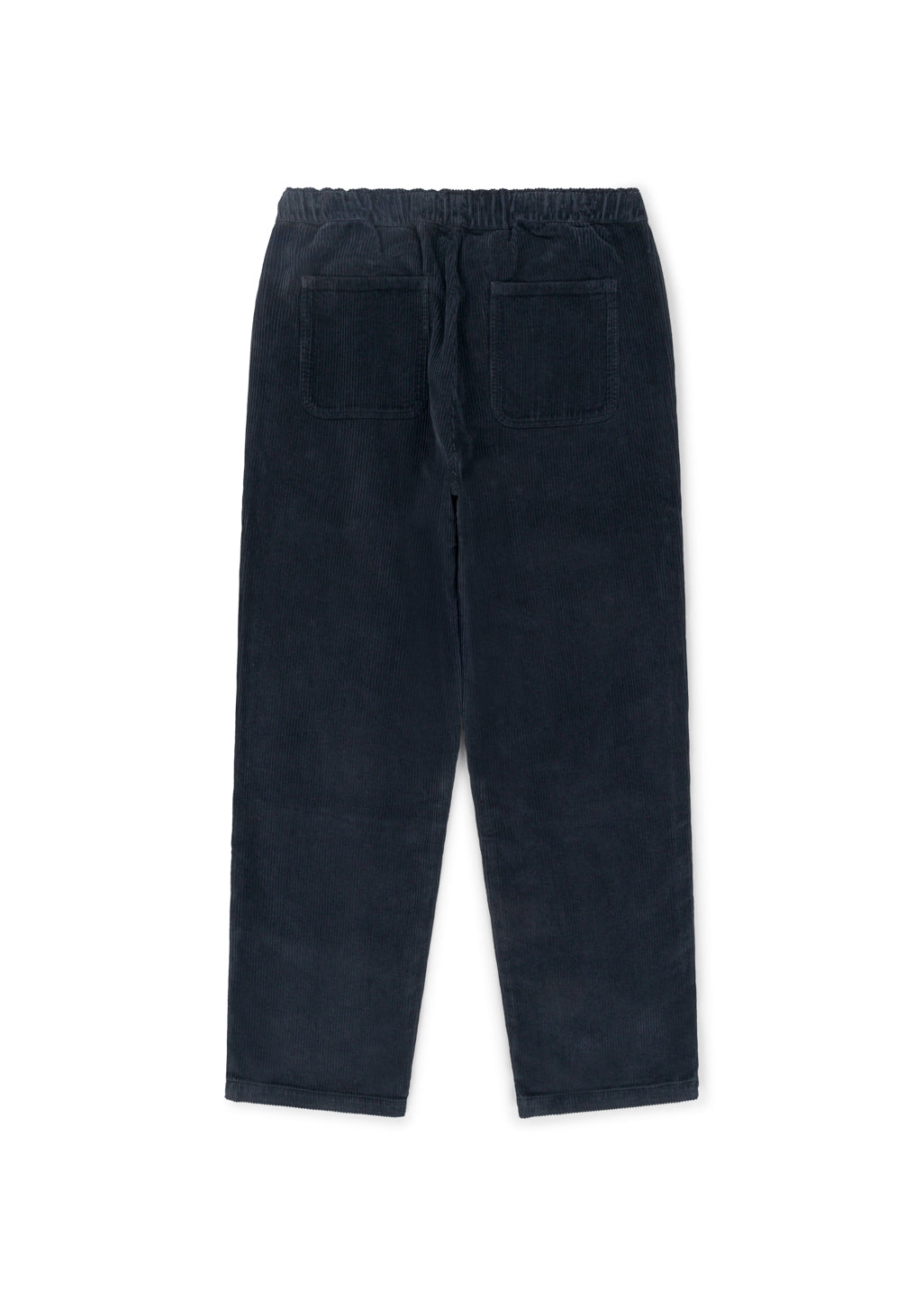 Simple Cord Drawstring Trouser in Washed Black