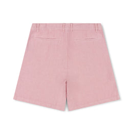 Elasticated Linen Short in Dusky Pink