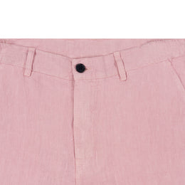 Elasticated Linen Short in Dusky Pink