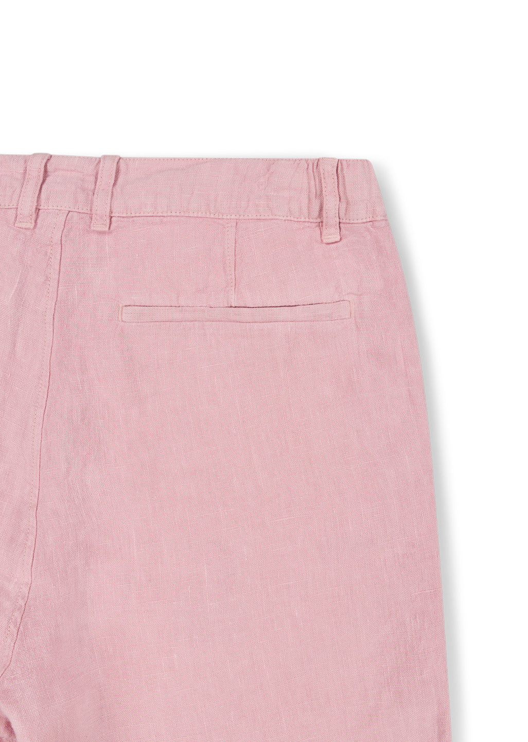 Elasticated Linen Short in Dusky Pink