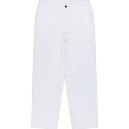 Elasticated Linen Trousers in White