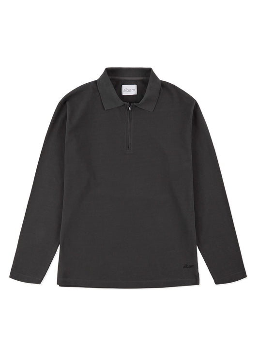 Beaumont Zip Polo in Grey