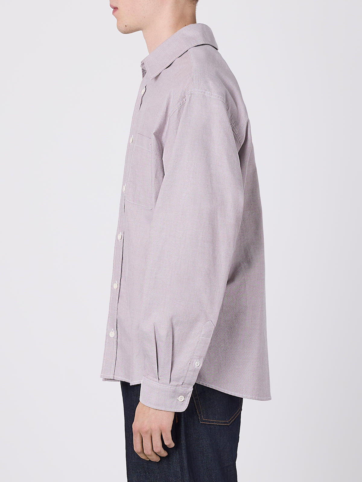 Boston Oxford Shirt in Washed Claret