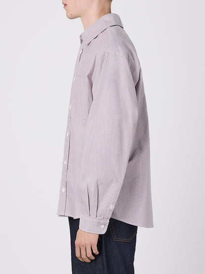 Boston Oxford Shirt in Washed Claret