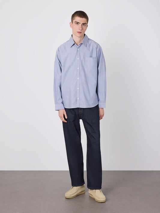 Boston Oxford Shirt in Washed Navy