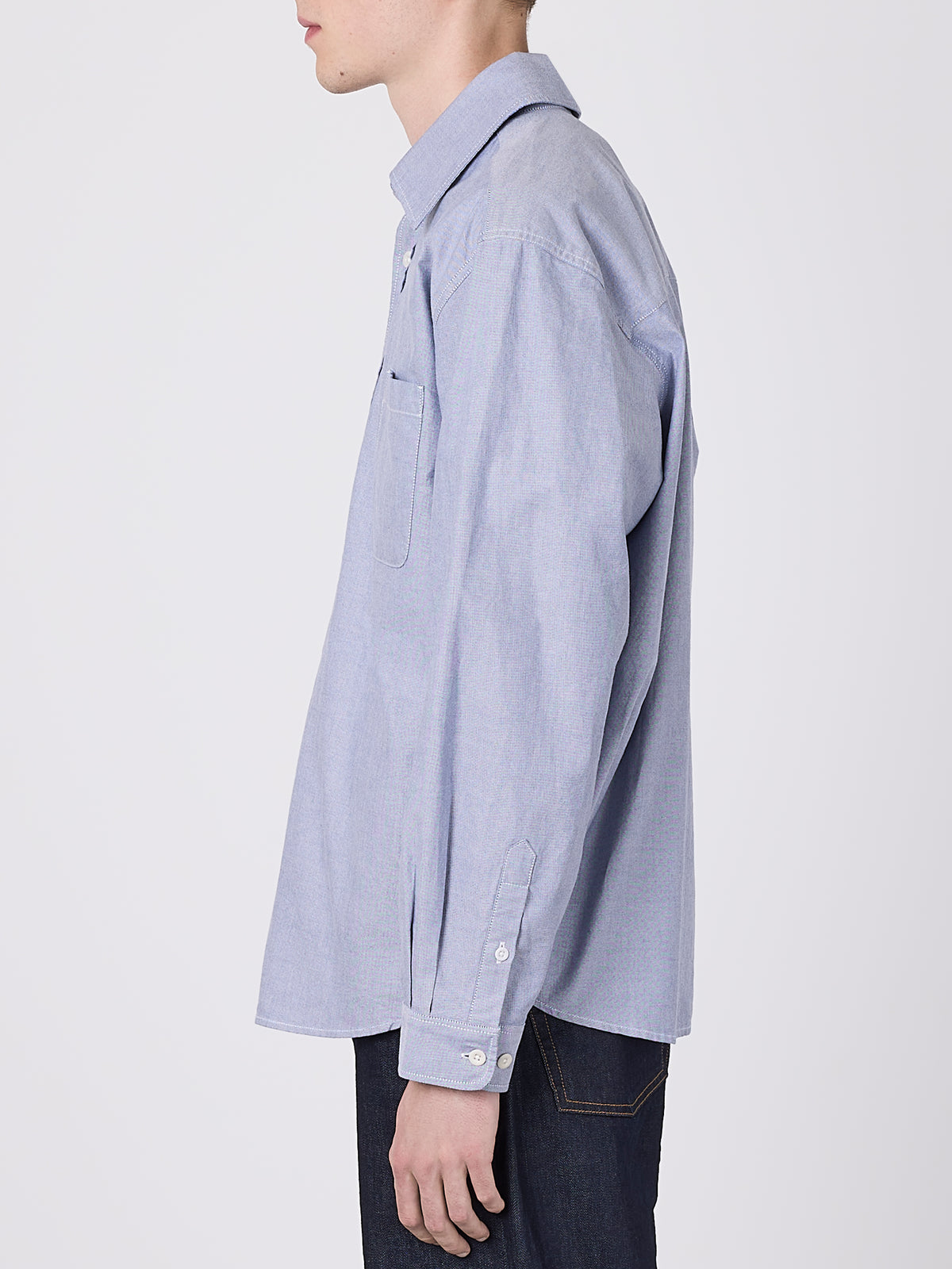 Boston Oxford Shirt in Washed Navy