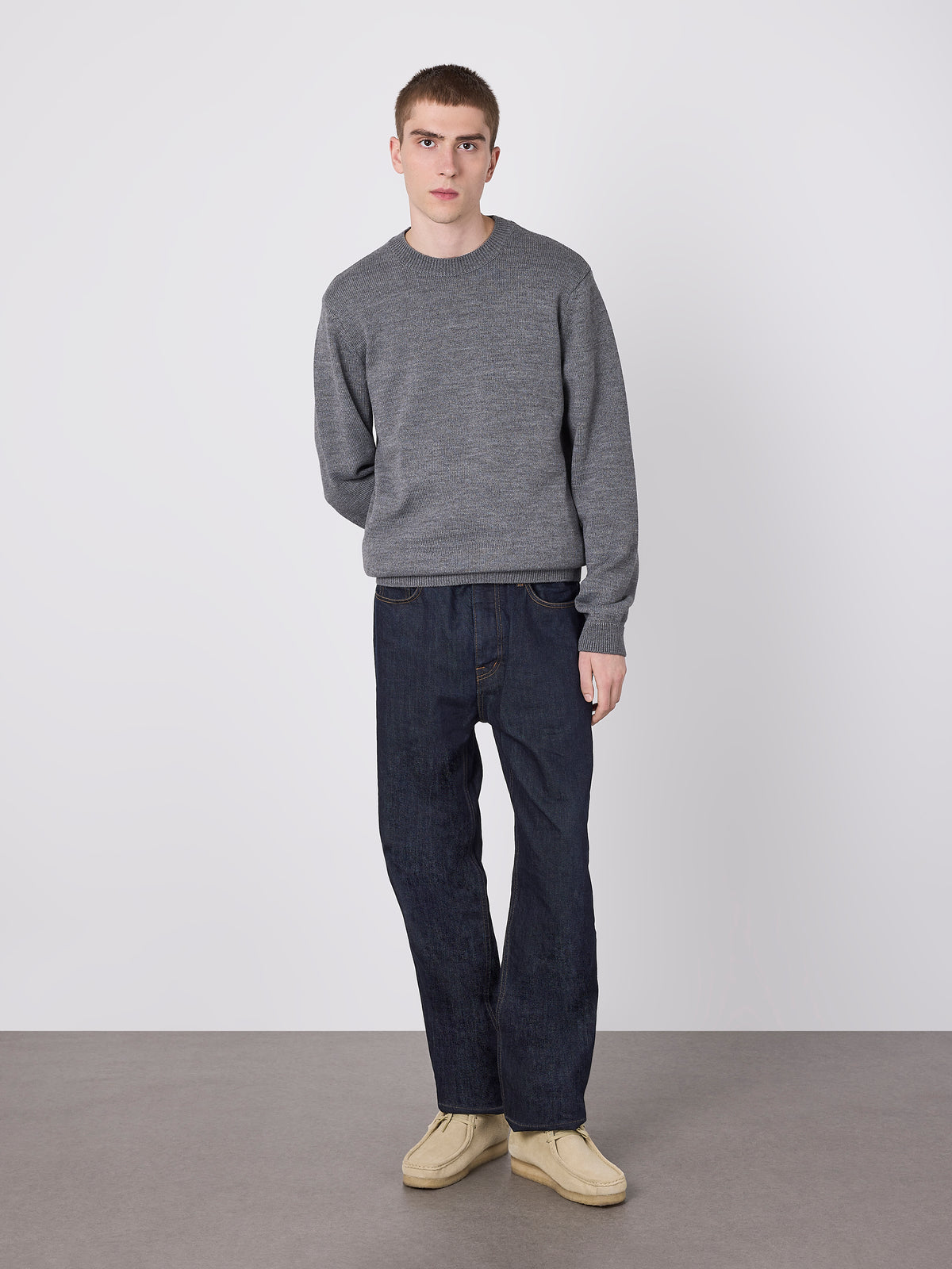 Daily Crew Knit in Grey Marl
