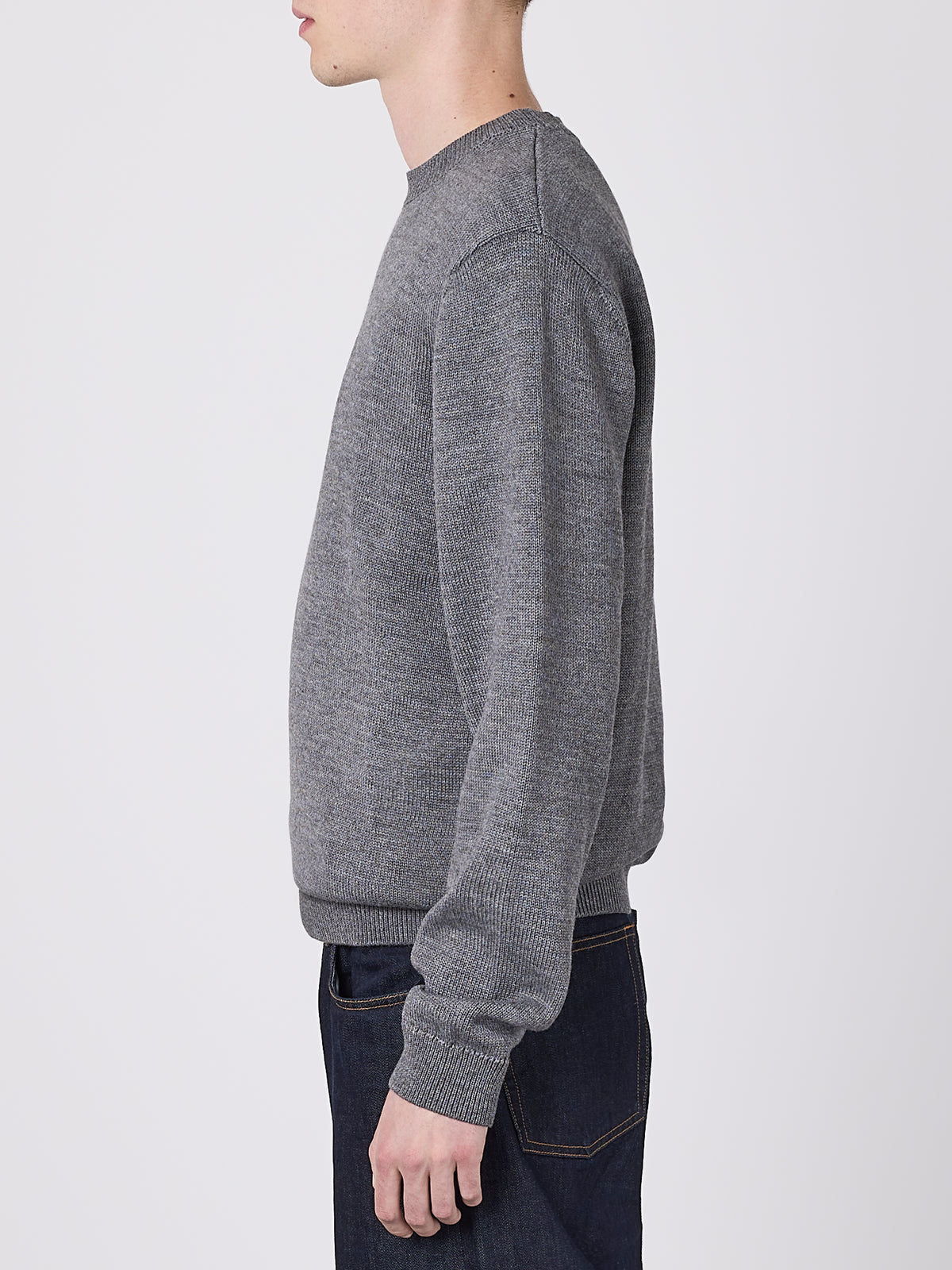 Daily Crew Knit in Grey Marl