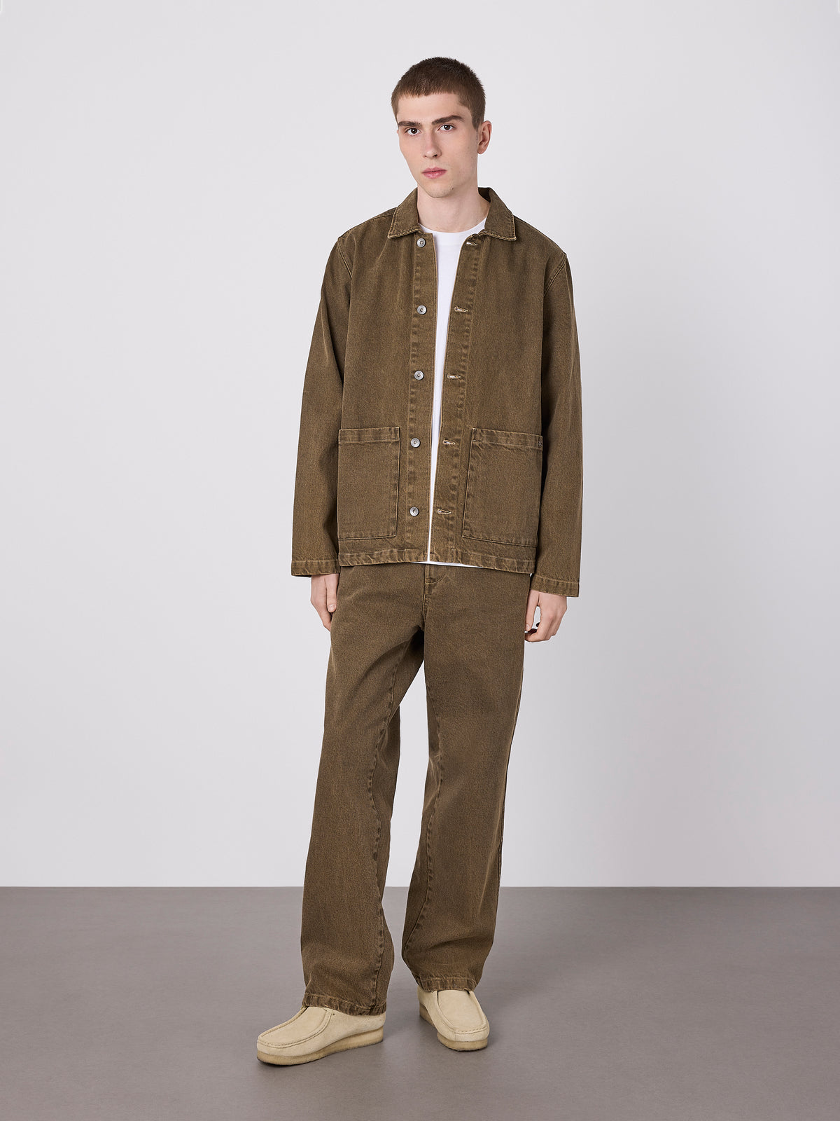 Forge Washed Twill Jacket in Walnut