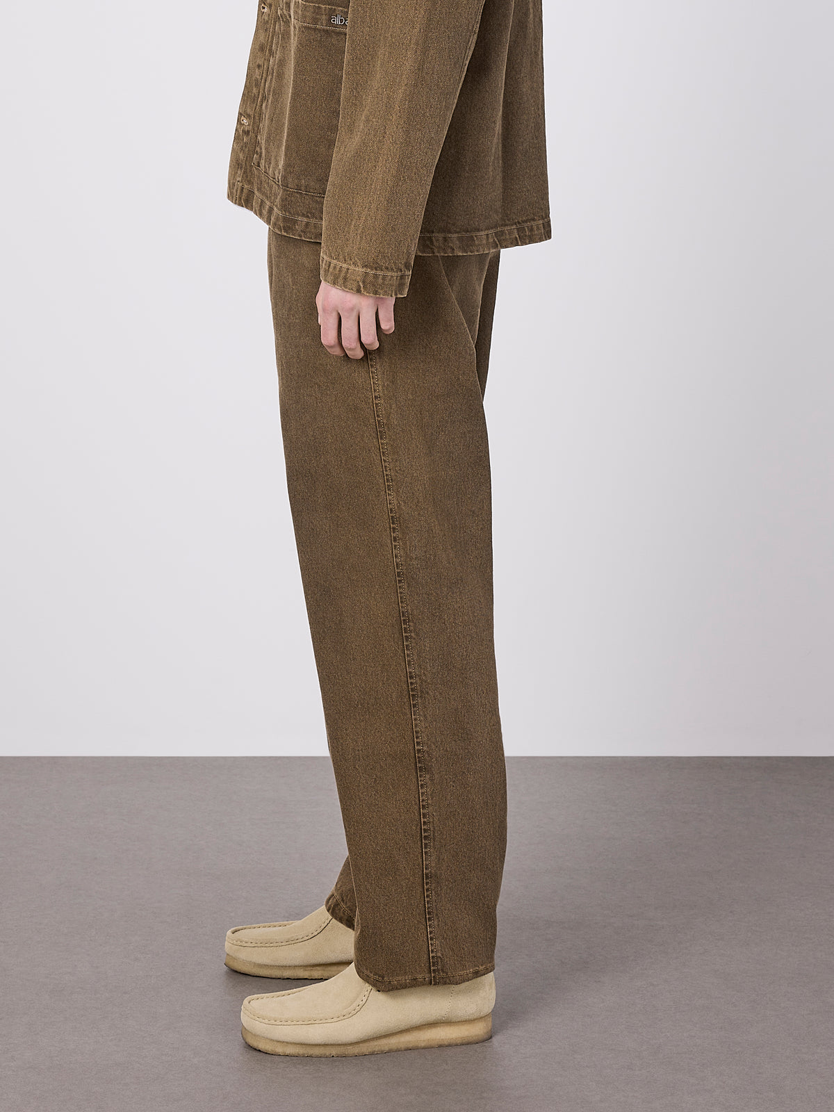 Forge Washed Twill Trousers in Walnut