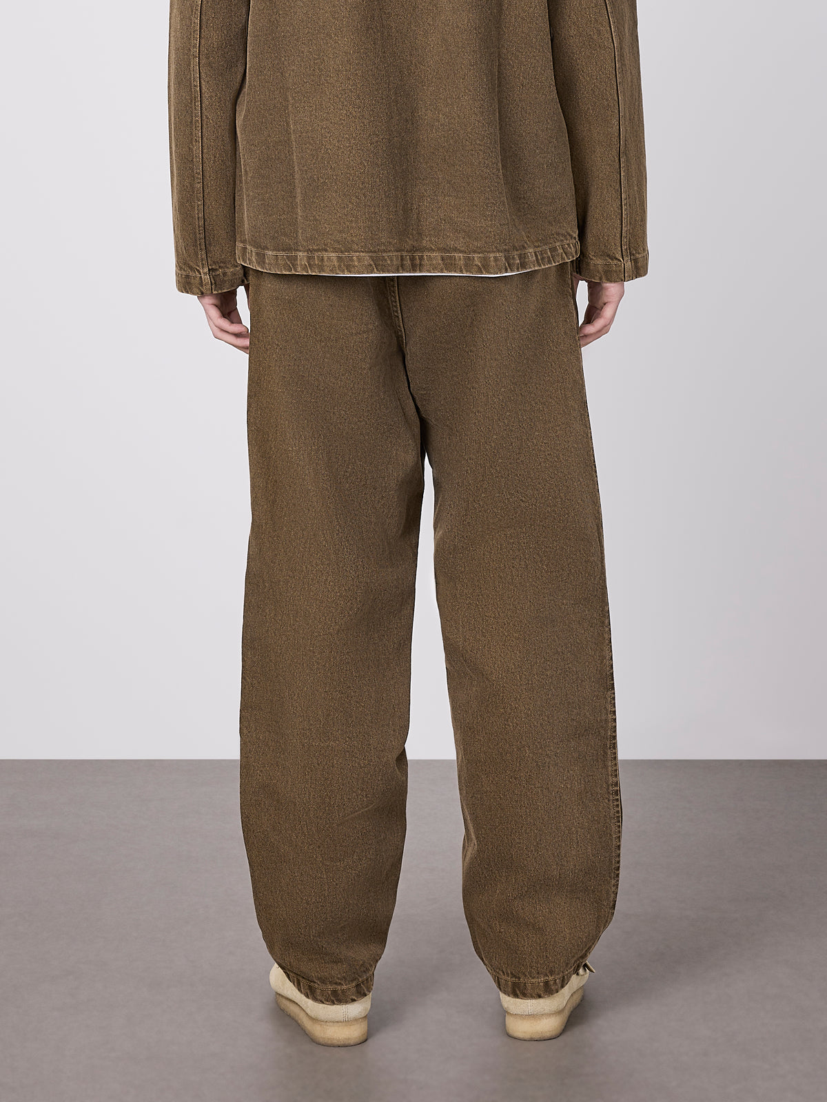 Forge Washed Twill Trousers in Walnut