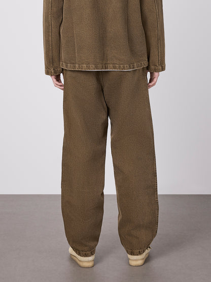 Forge Washed Twill Trousers in Walnut