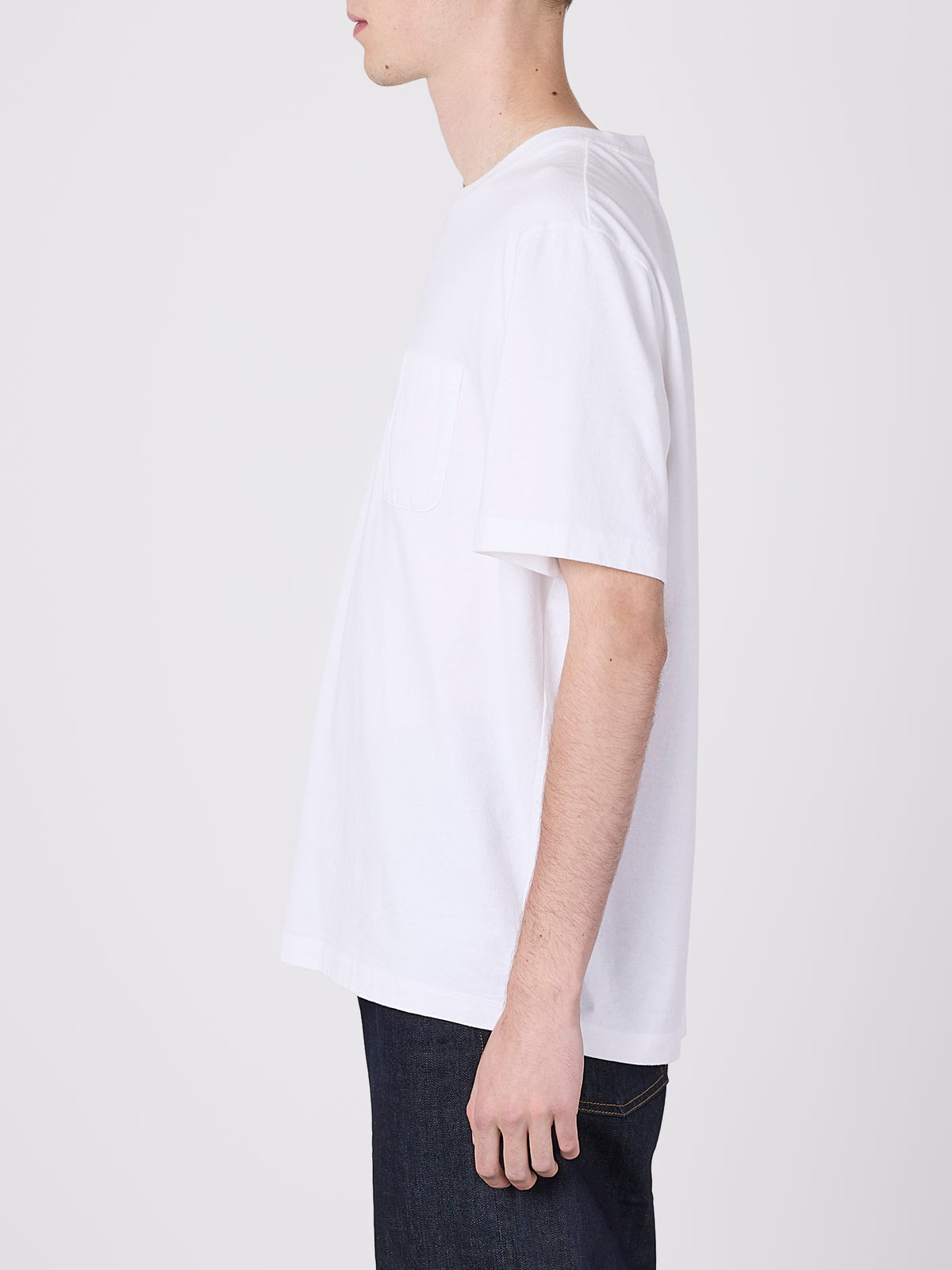 Woven Pocket T-Shirt in White