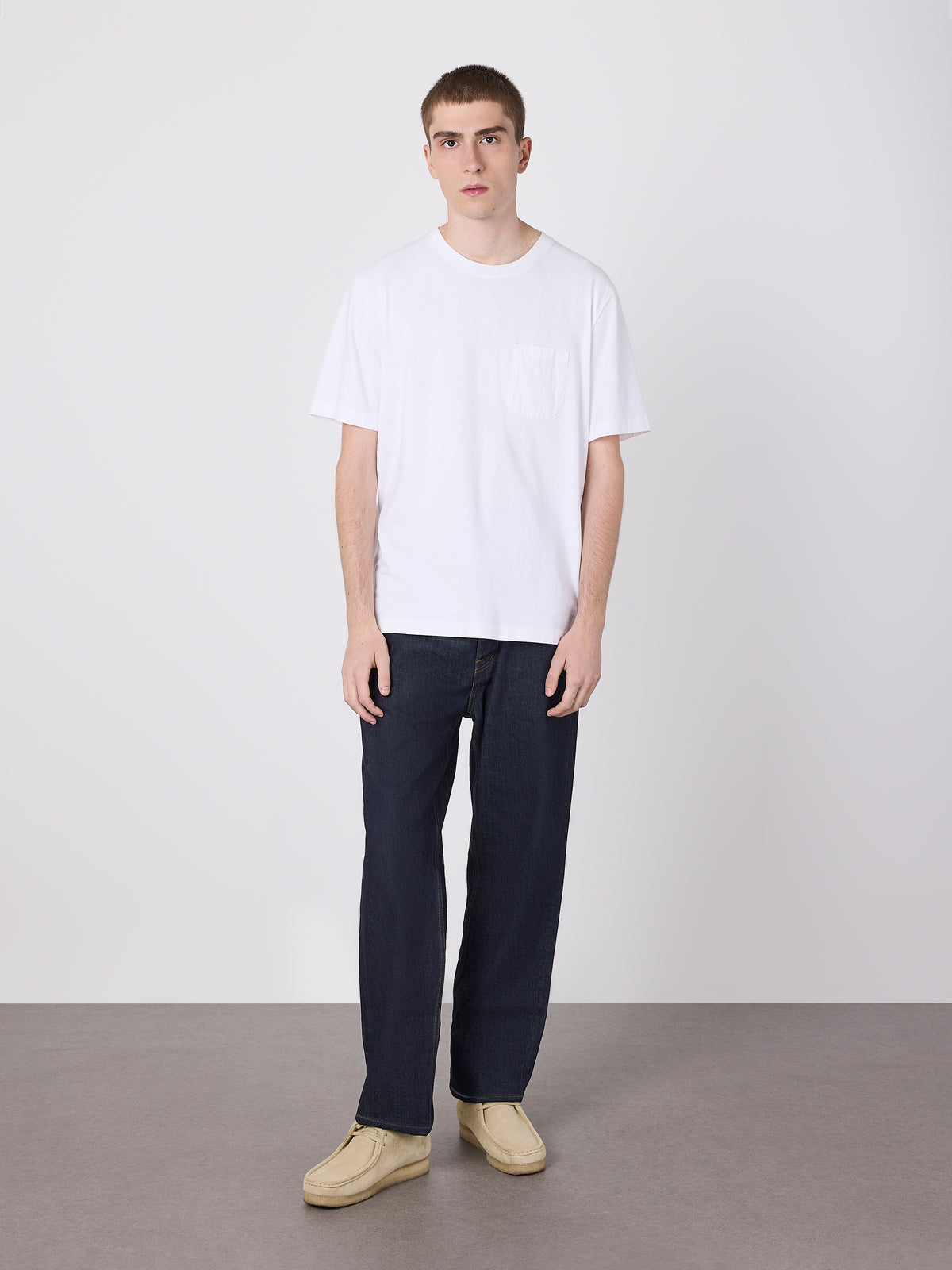 Woven Pocket T-Shirt in White