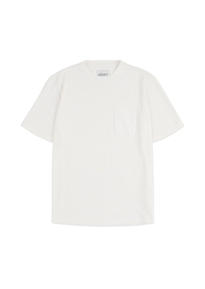Woven Pocket T-Shirt in White