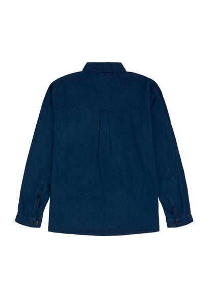 Carpenter Linen Oth Shirt in Dark Navy