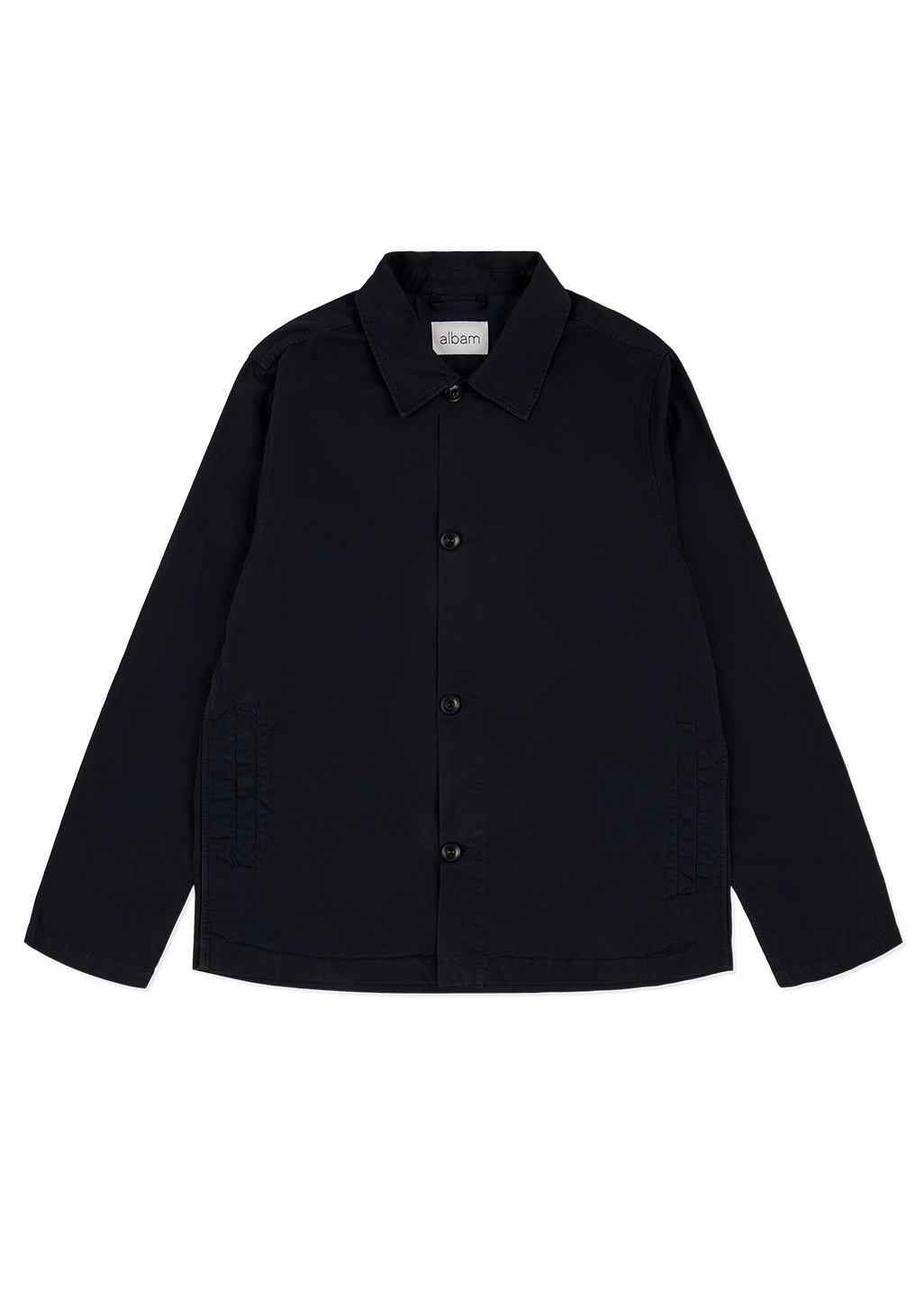 Hatton Cotton Overshirt in Dark Navy