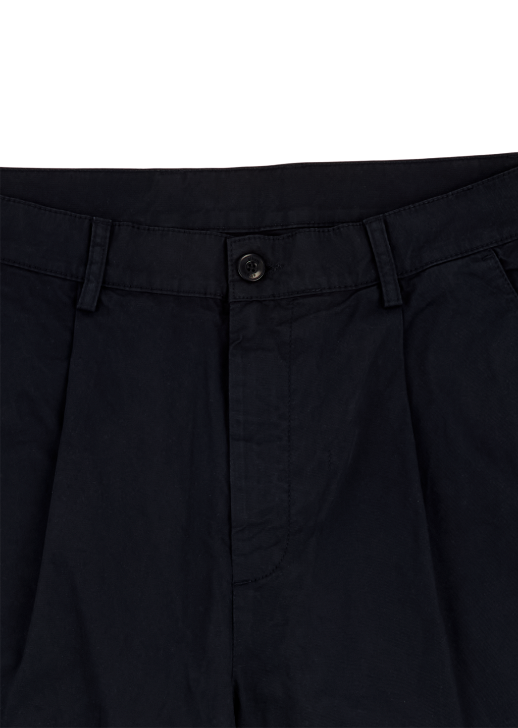 Kent Cotton Pleat Trouser in Dark Navy