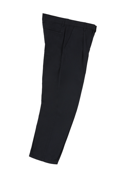 Kent Cotton Pleat Trouser in Dark Navy