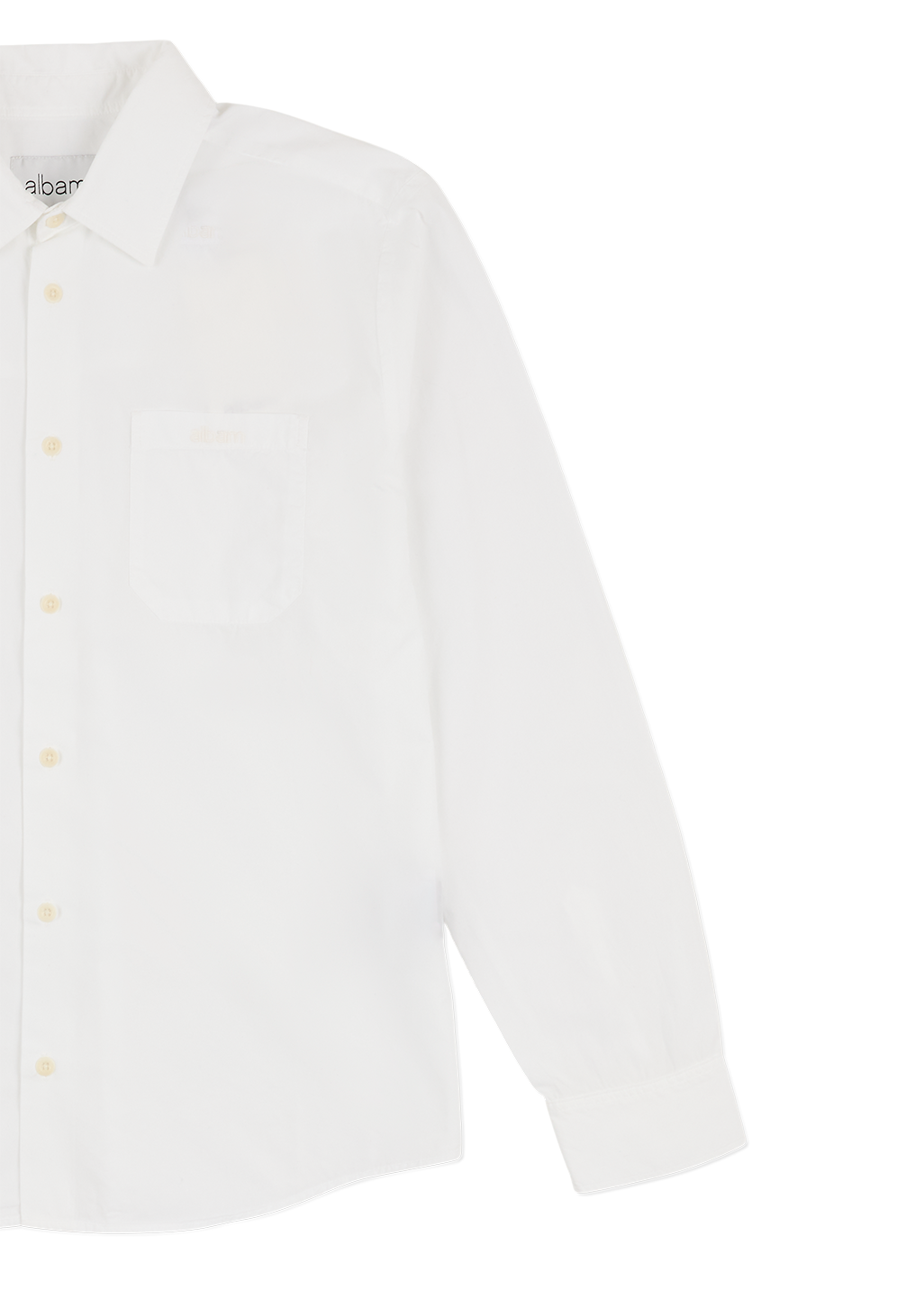 Filey LS Poplin Shirt in White