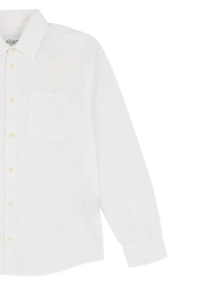 Filey LS Poplin Shirt in White