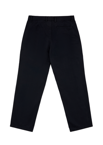 Kent Cotton Pleat Trouser in Dark Navy