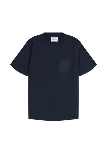Woven Pocket T-Shirt in Dark Navy