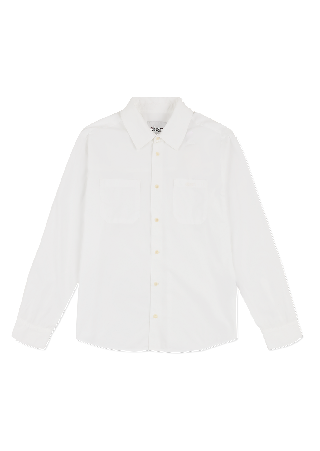 Filey LS Poplin Shirt in White