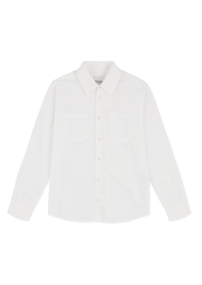 Filey LS Poplin Shirt in White