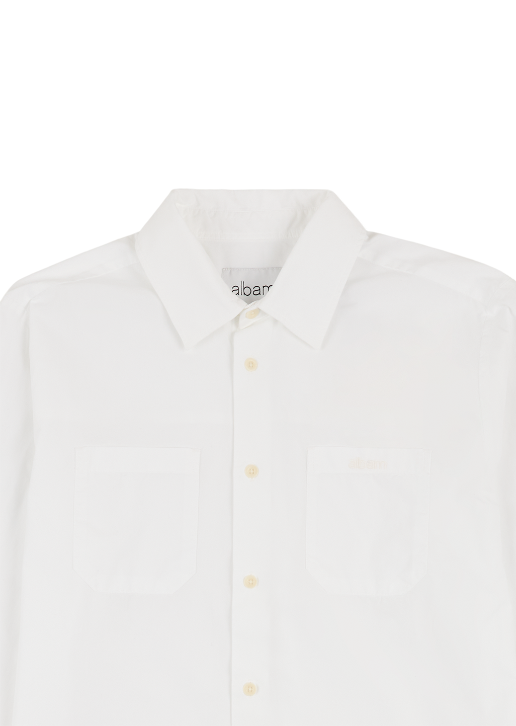 Filey LS Poplin Shirt in White
