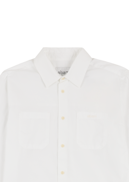Filey LS Poplin Shirt in White