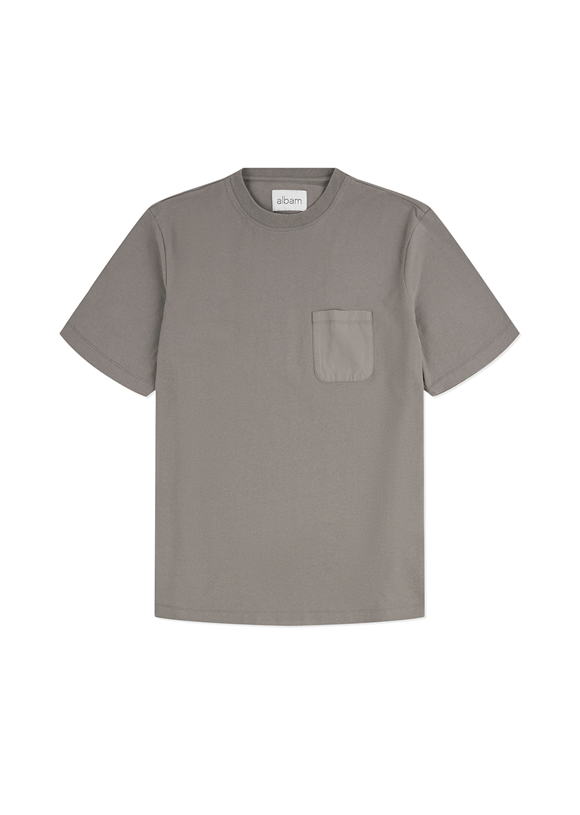 Woven Pocket T-Shirt in Slate