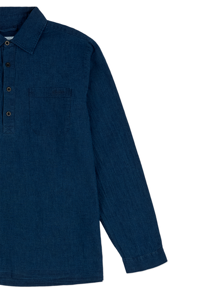 Carpenter Linen Oth Shirt in Dark Navy